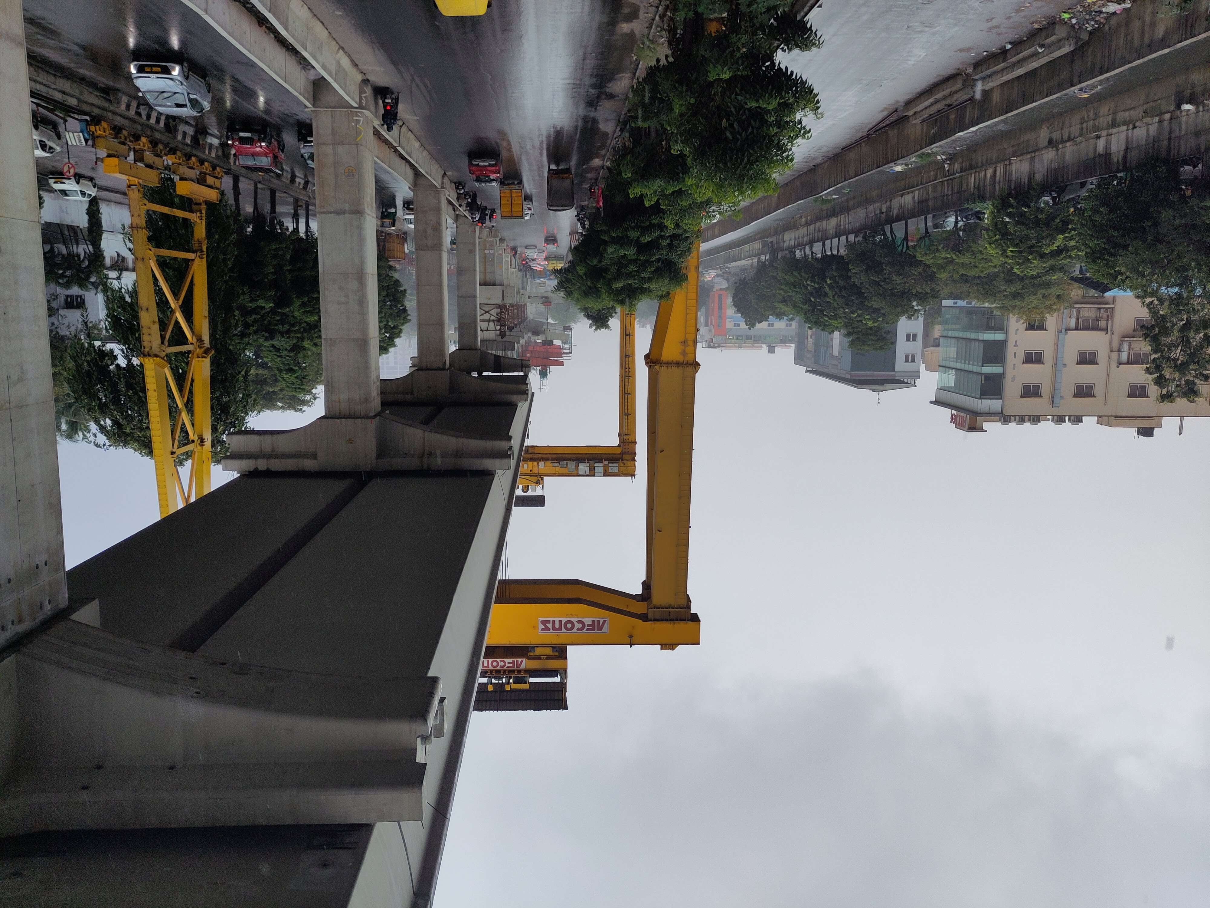 Part of the Bengaluru Metro under construction